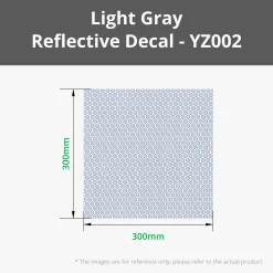 Bambu Lab - Light Grey Reflective Decal Sheet (5pcs)