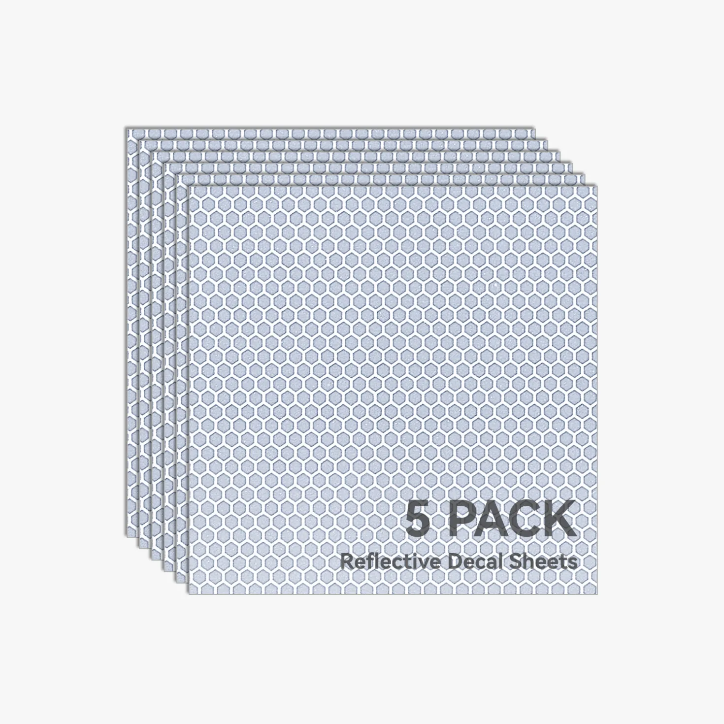 Bambu Lab - Light Grey Reflective Decal Sheet (5pcs)