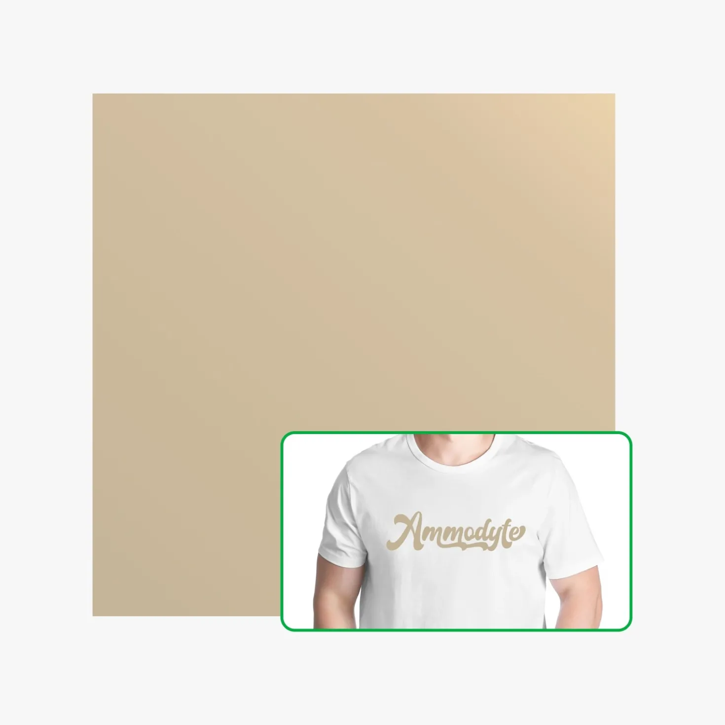 Bambu Lab - Matte Heat Transfer Vinyl - Champagne Gold (10pcs)