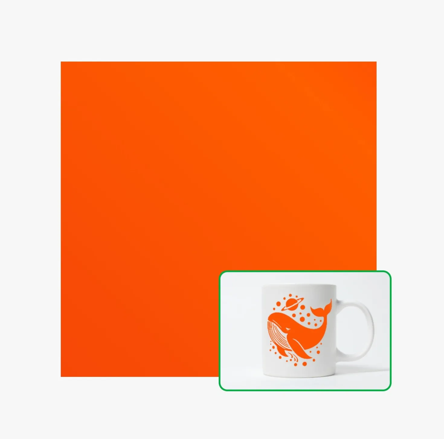 Bambu Lab - Matte Removable Adhesive Vinyl - Orange (10pcs)