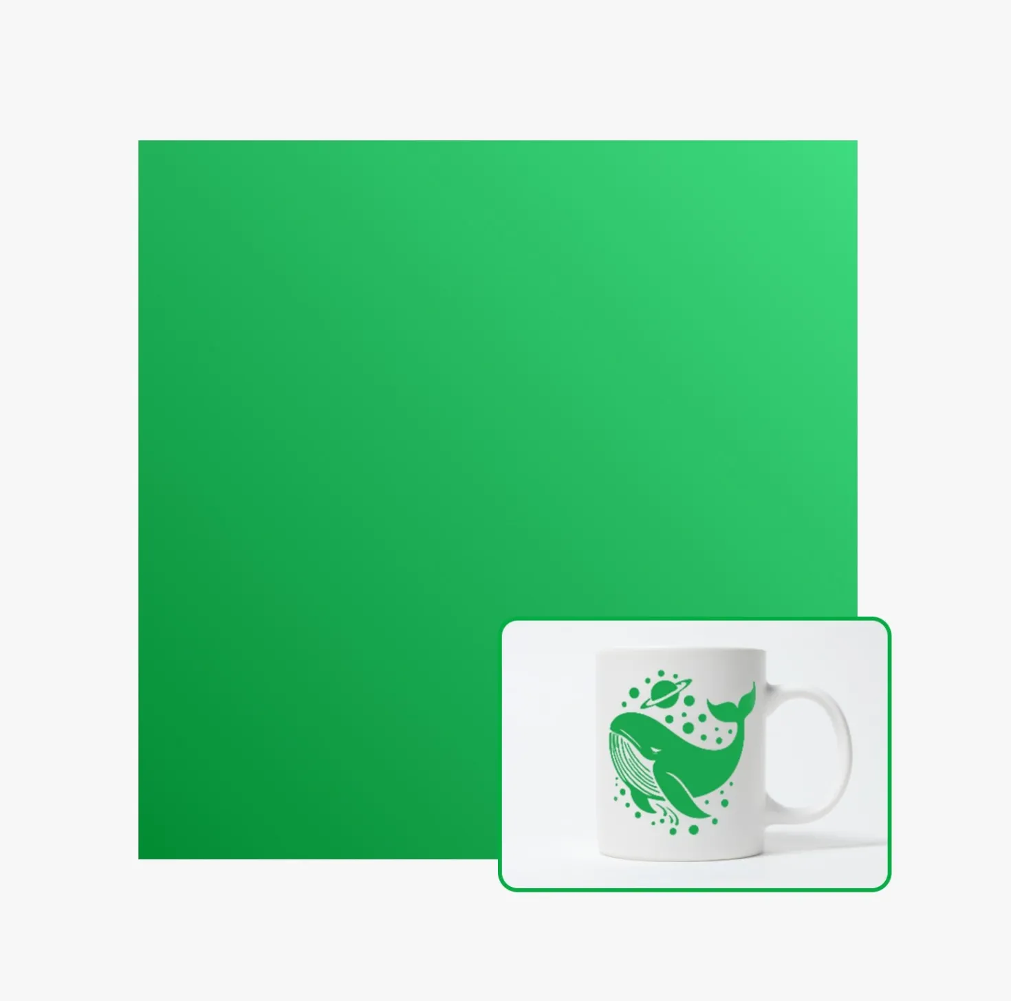 Bambu Lab - Matte Removable Adhesive Vinyl - Green (10pcs)