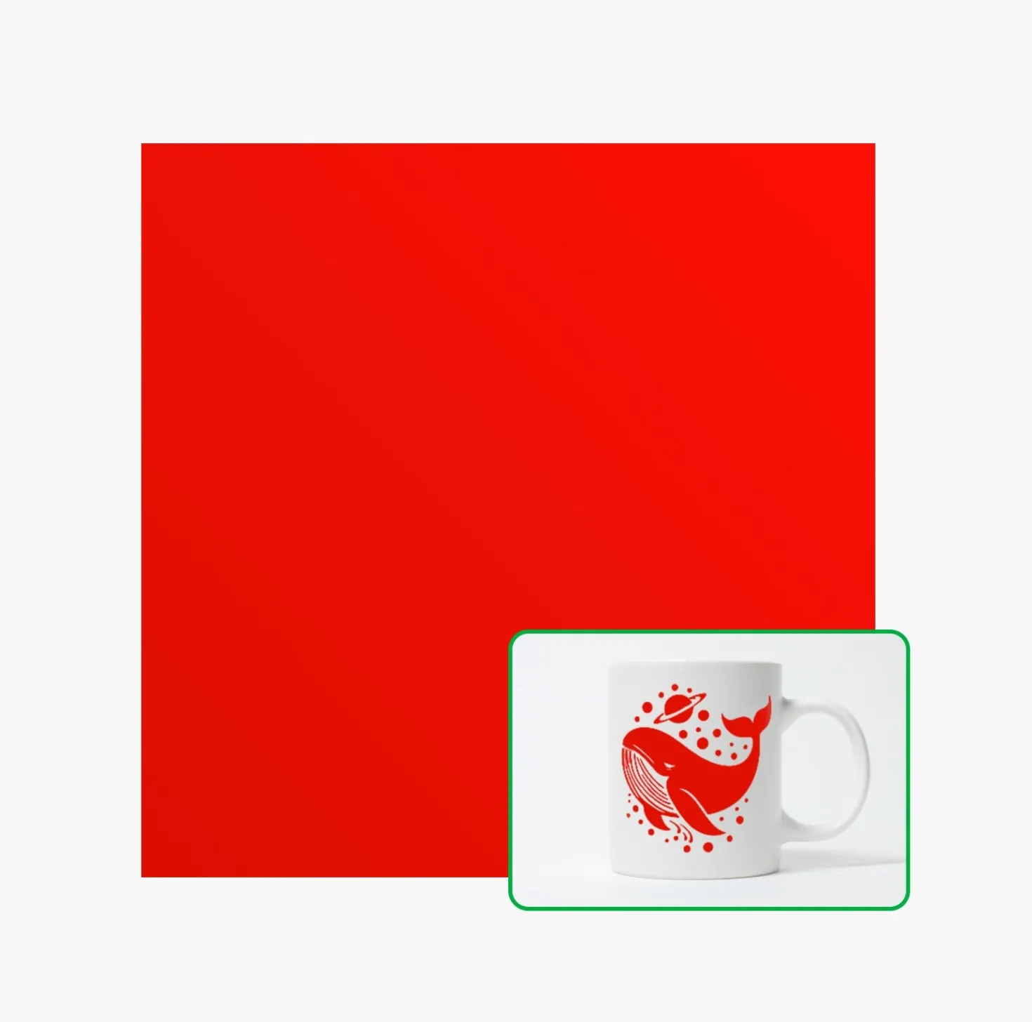 Bambu Lab - Matte Removable Adhesive Vinyl - Red (10pcs)