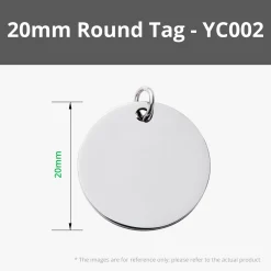 Bambu Lab - ø20mm - Small Round Stainless Steel Tag (5pcs)