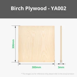 Bambu Lab - 300x300x3mm Birch Plywood (6pcs)