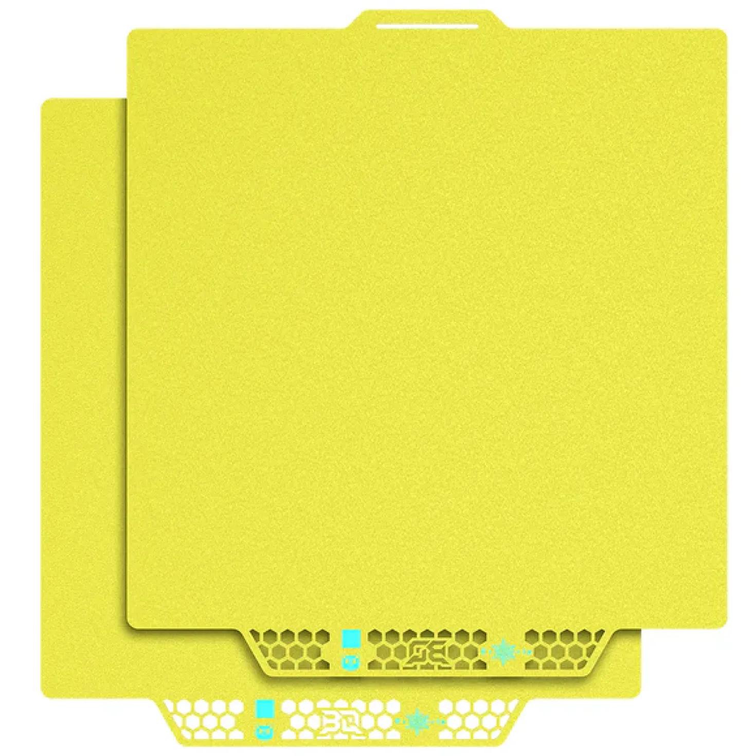 BIQU - Panda Buildplate - CryoGrip Pro - Glacier (Fine Texture) Yellow - P2S, X1/P1/A1 Series - 258x275mm
