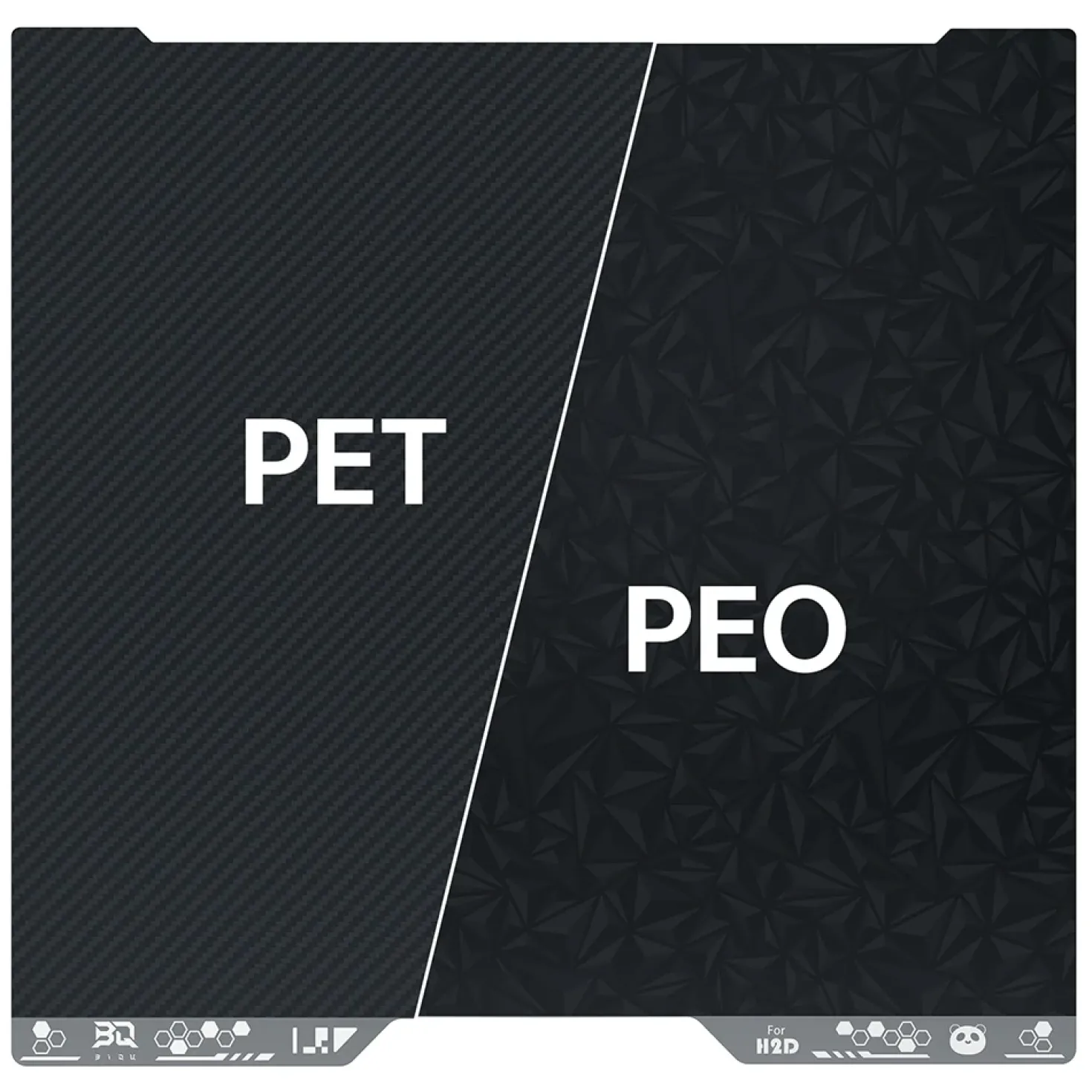 BIQU - Panda Buildplate - PEO+PET Double-Sided Spring Steel Sheet - H2D/H2S