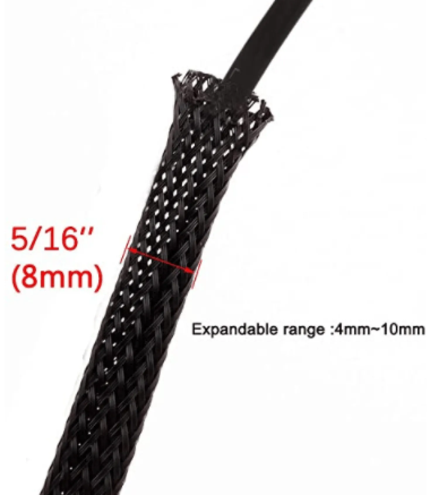 Black Wire Sleeve - 8mm - 1m