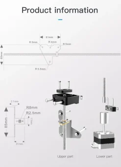 Creality 3D - Dual Screw Rod Upgrade Kit Double Screw Stepper Motor - Ex. Ender 3 V2