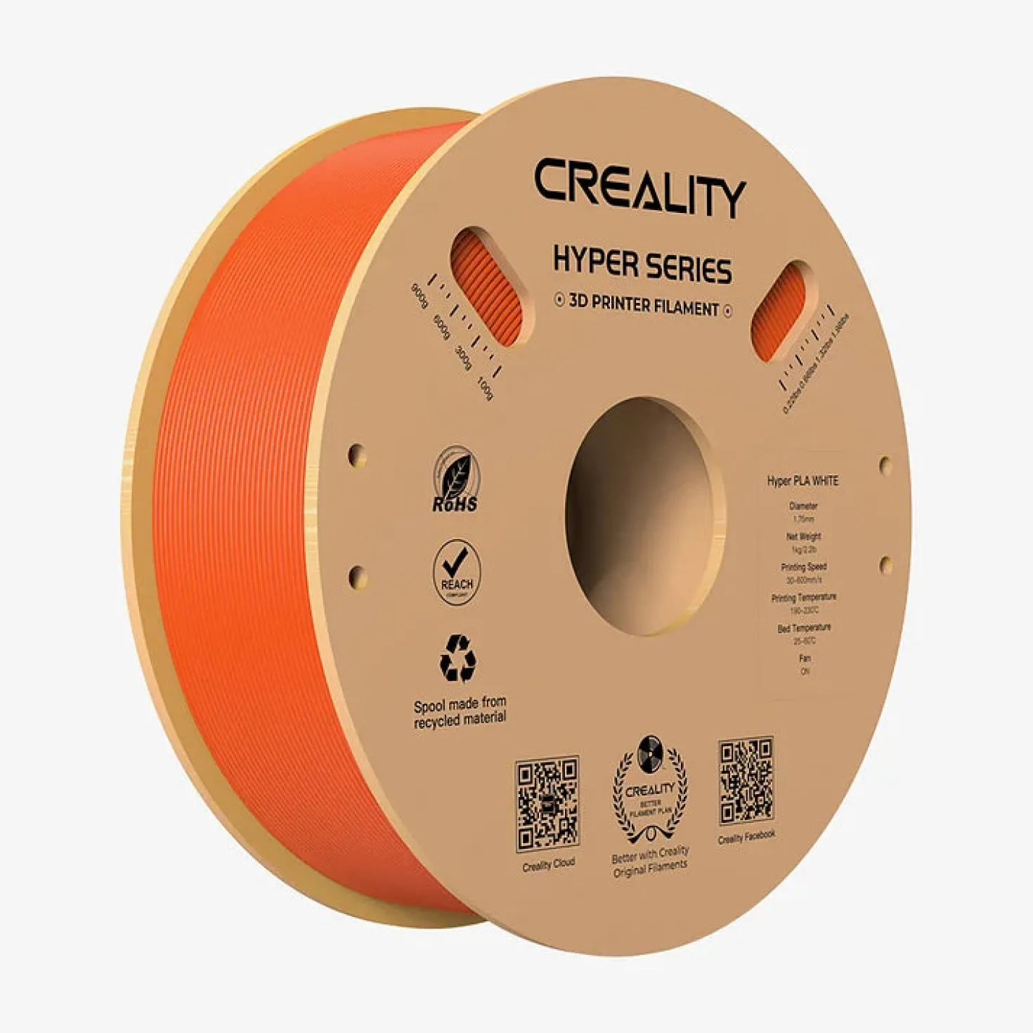 Creality 3D - Hyper Speed - PLA - Orange - 1.75mm - 1kg