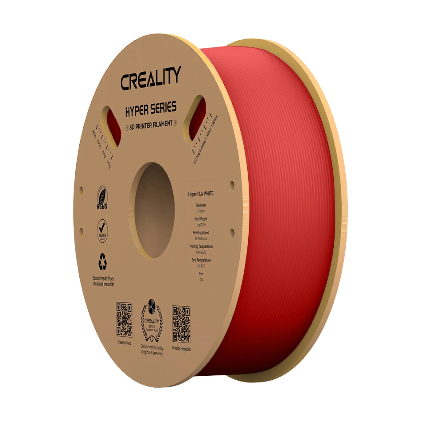 Creality 3D - Hyper Speed - PLA - Red - 1.75mm - 1kg
