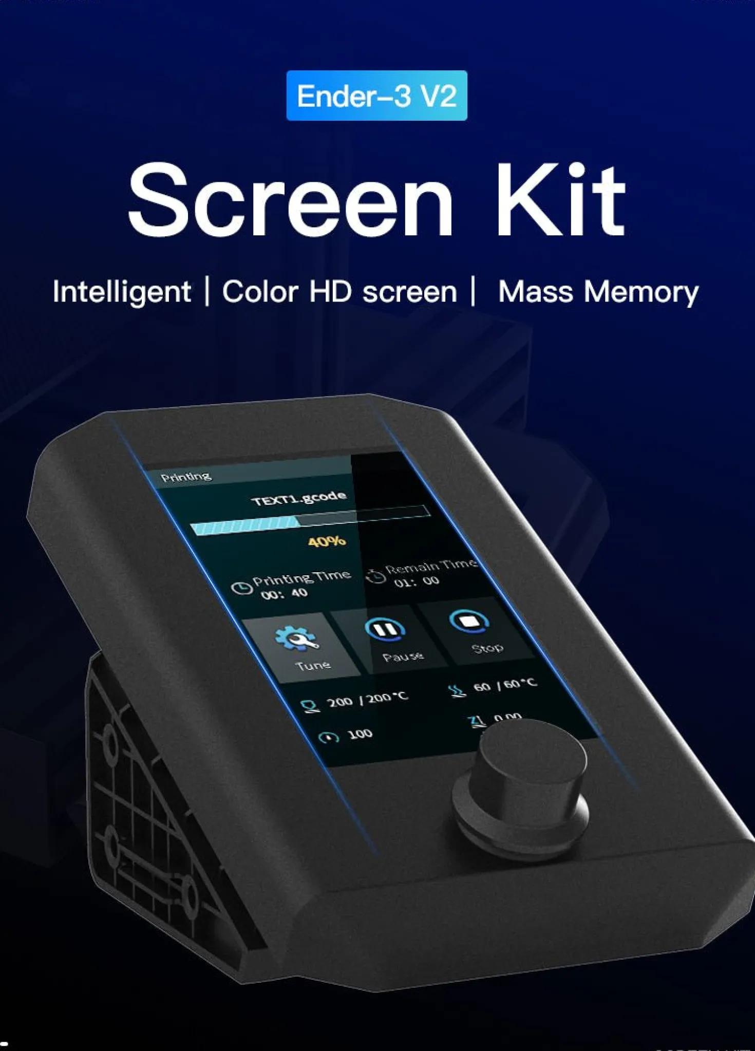 Creality 3D - Intelligent Screen Kit - Ender-3 V2 (med beslag)