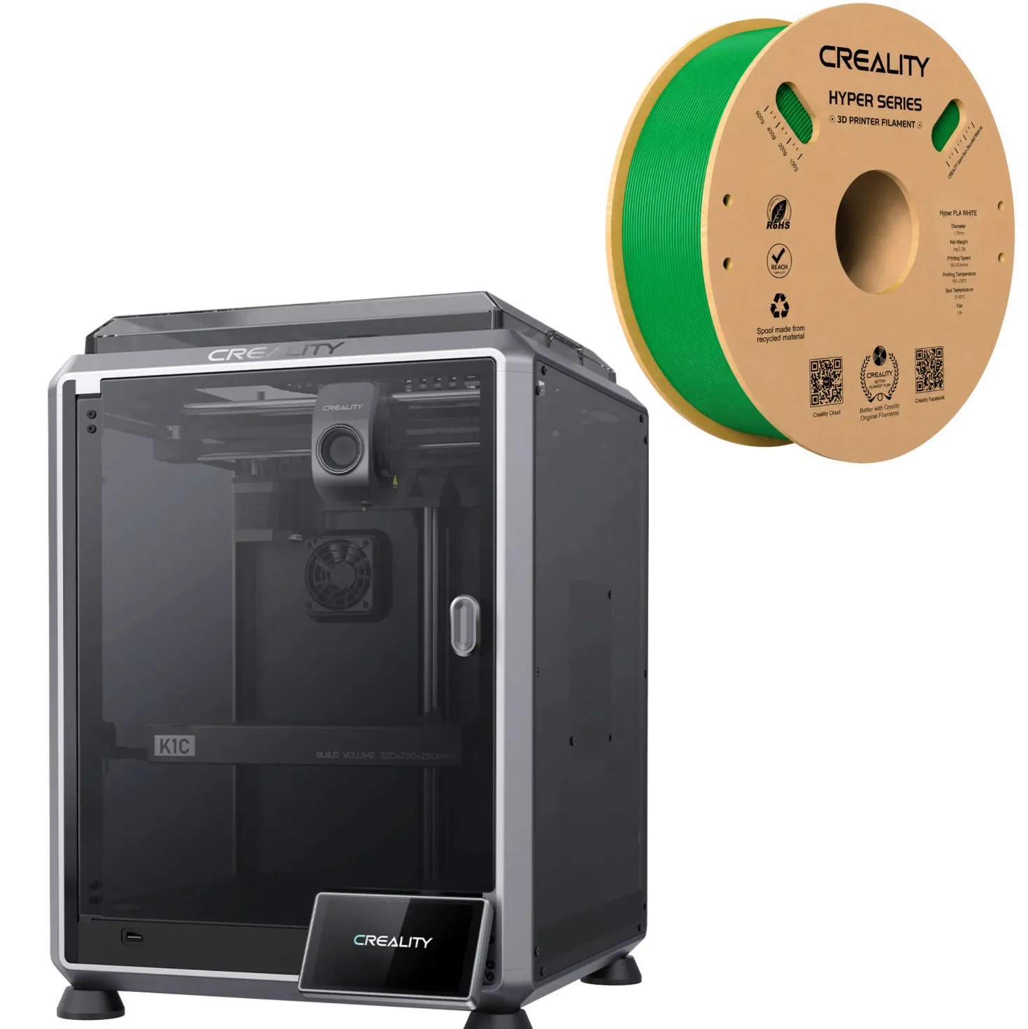 Creality 3D - K1C - 220x220x250mm + 1 stk. GRATIS filament - Bundle