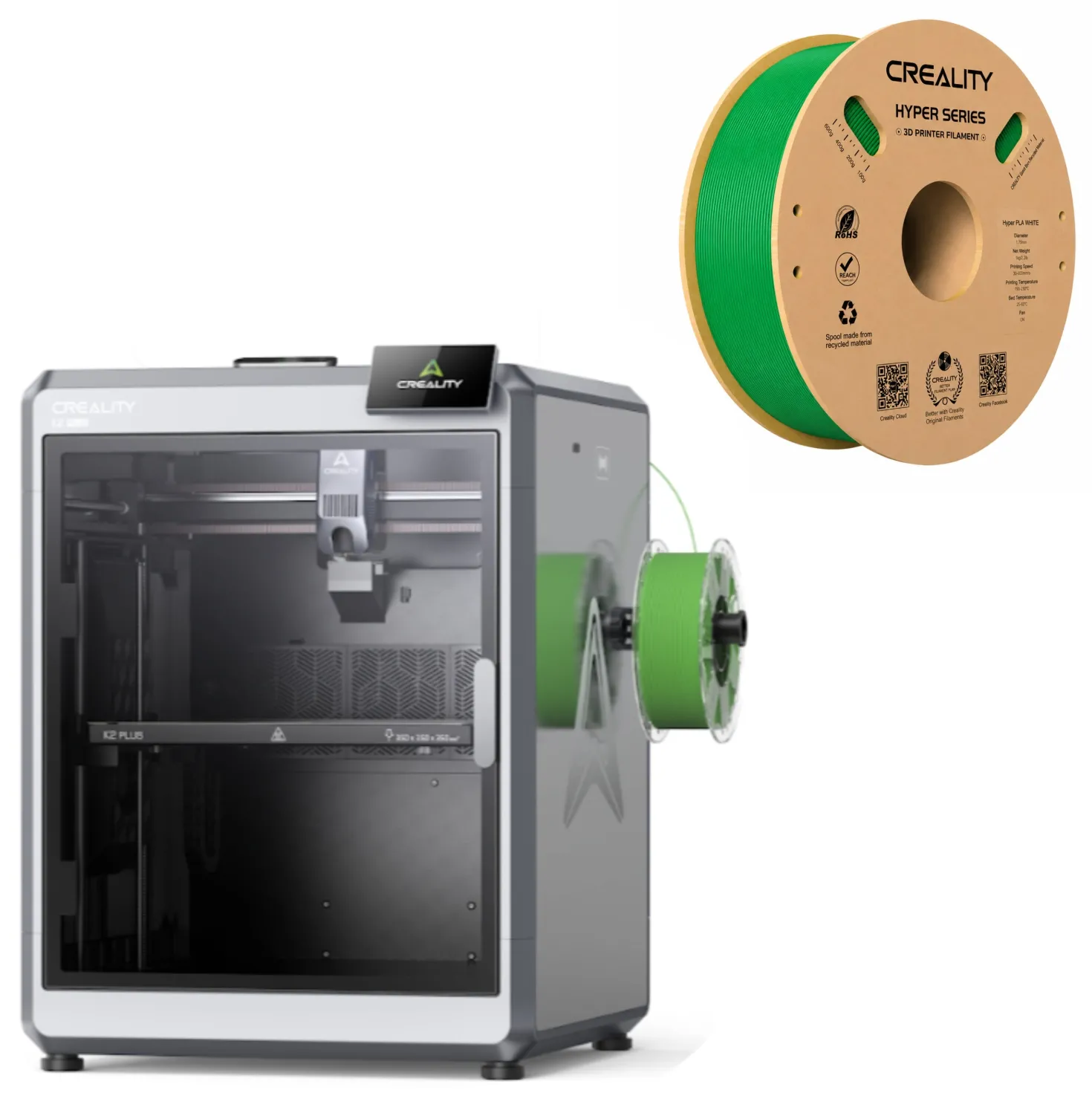 Creality 3D - K2 Plus - 350x350x350mm + 1 stk. GRATIS filament - Bundle