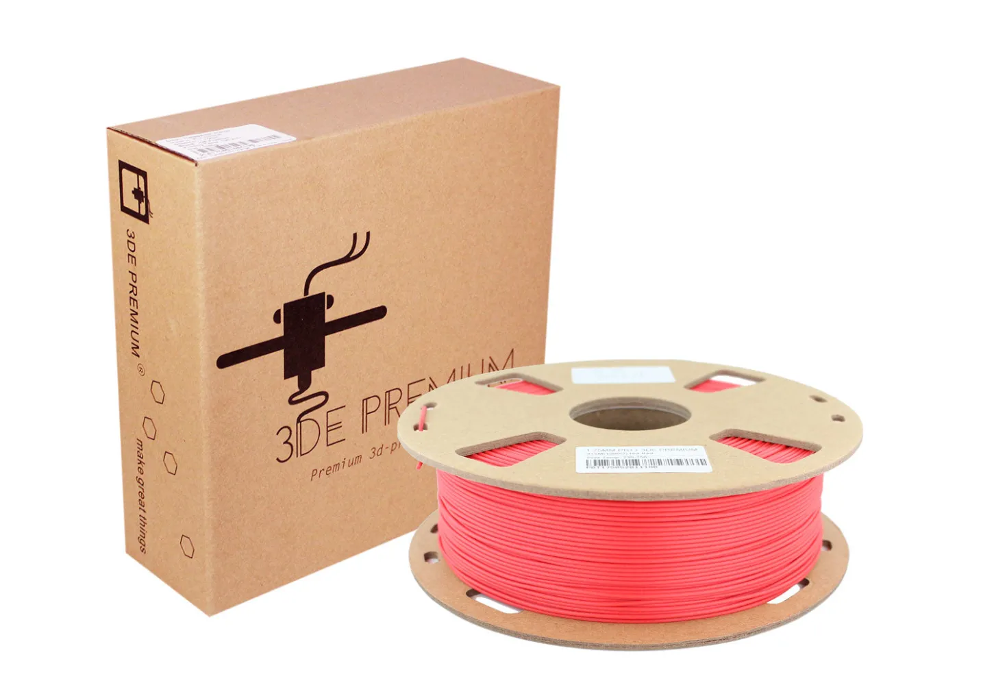 3DE Premium - PBT+ - Hot Red - 1.75mm - 1kg