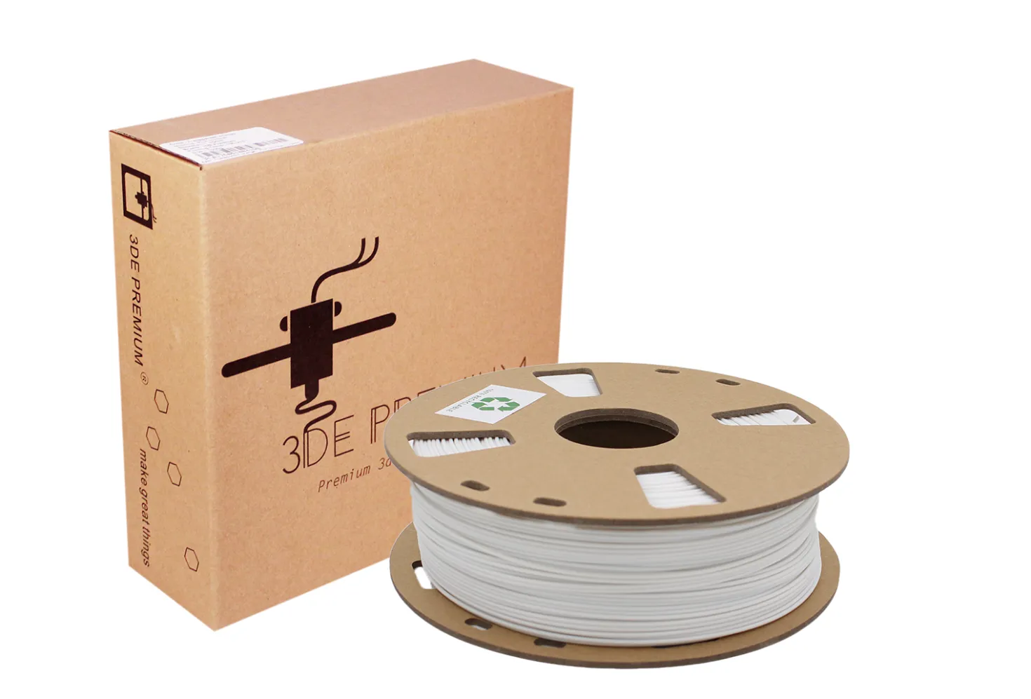 3DE Premium - PBT+ - Snow White - 2.85mm - 1kg