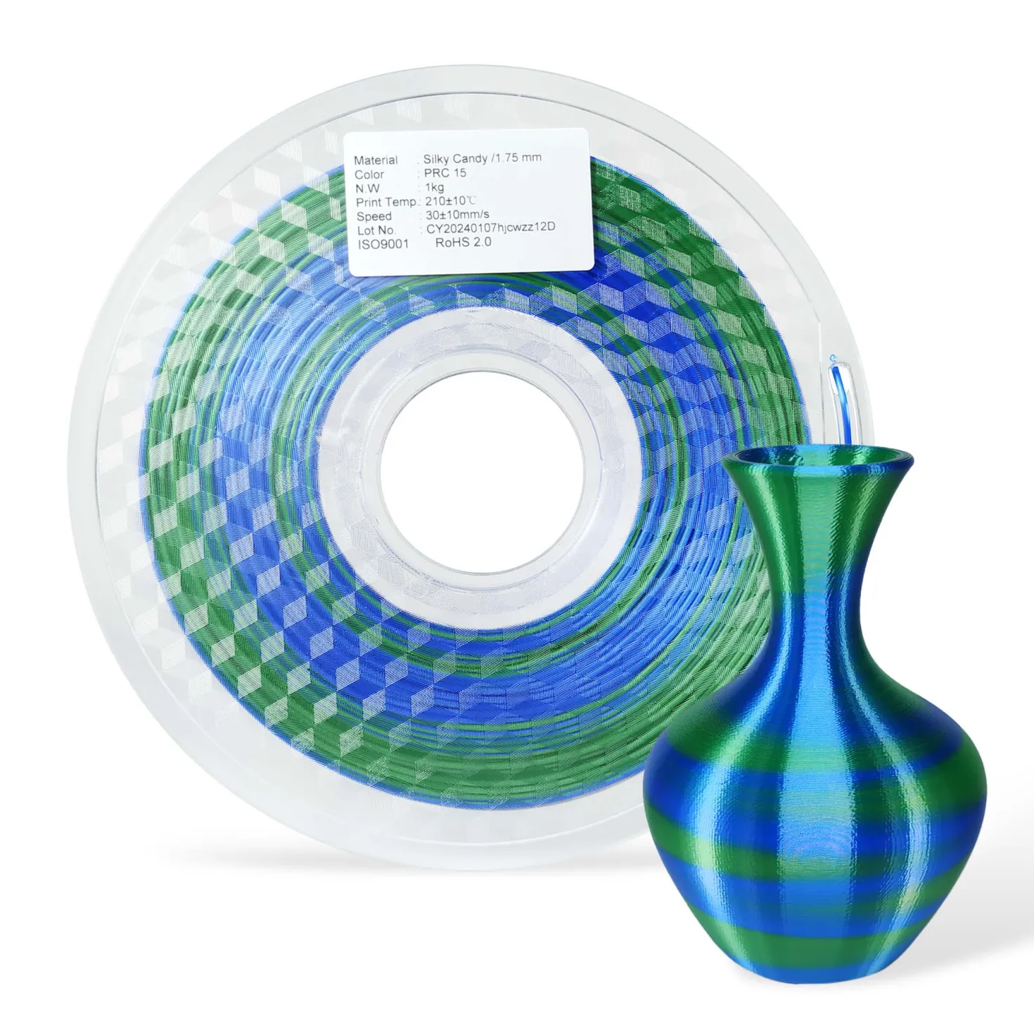3DE Premium - PLA - Candy Rainbow - Blue, Green V2 - 1.75mm - 1kg - Limited Edition