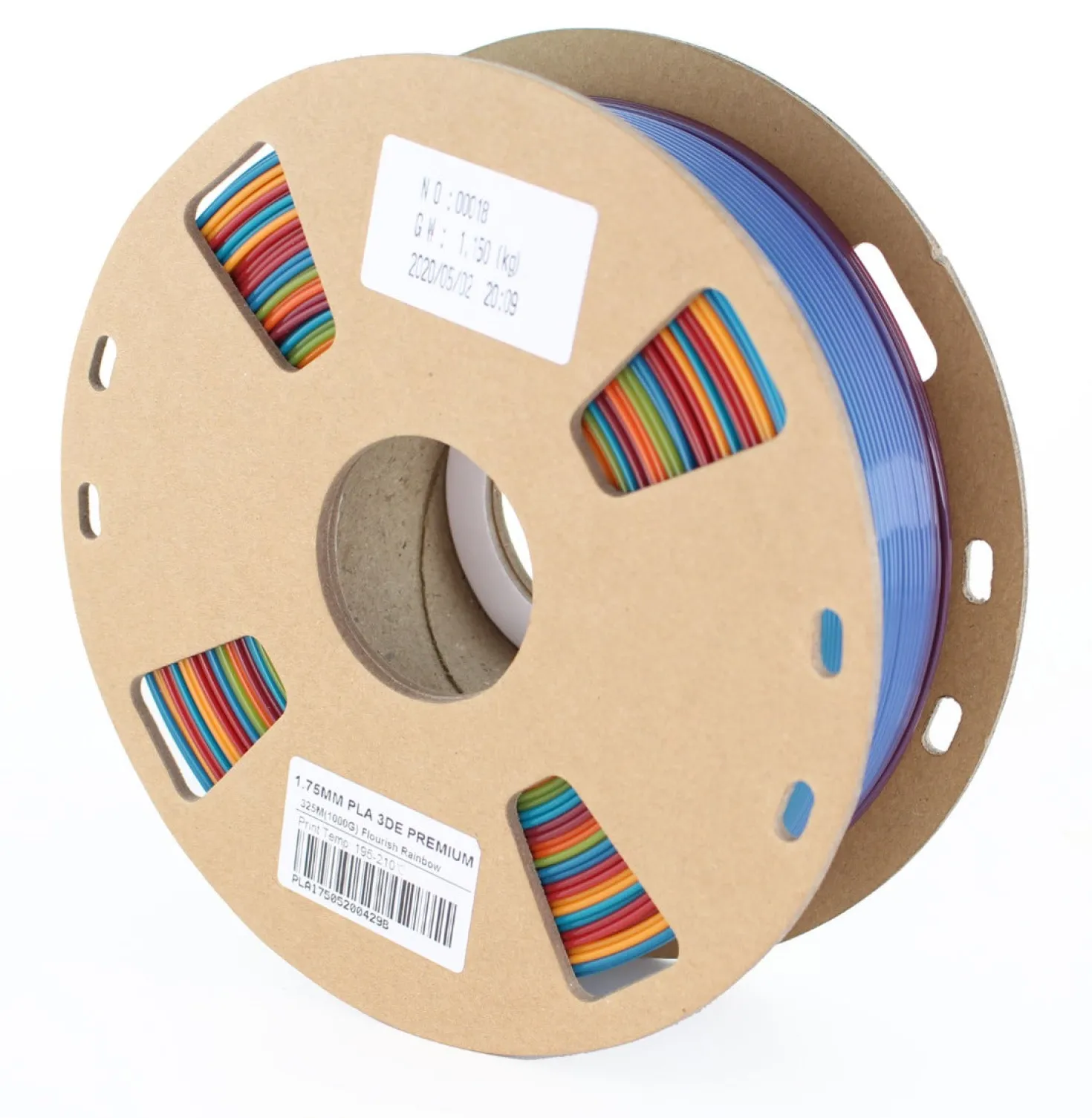 3DE Premium - PLA - Flourish Rainbow - 1.75mm - 1 kg