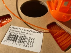 3DE Premium - PLA Fluorescent - Safety Orange - 1.75mm - 1kg