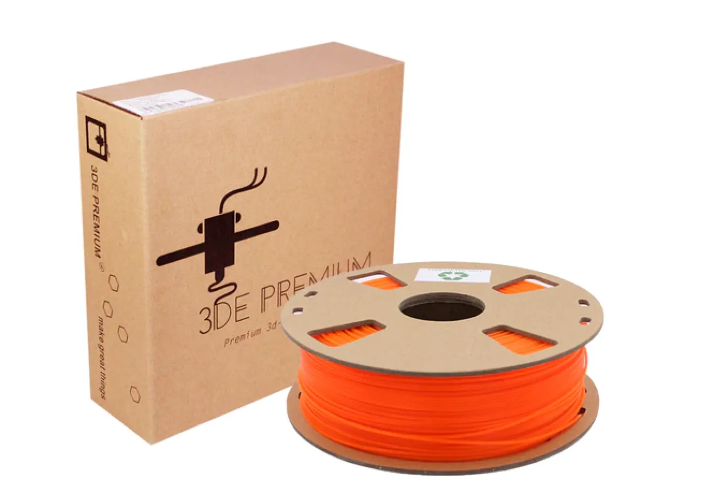 3DE Premium - PLA Fluorescent - Safety Orange - 2.85mm - 1kg