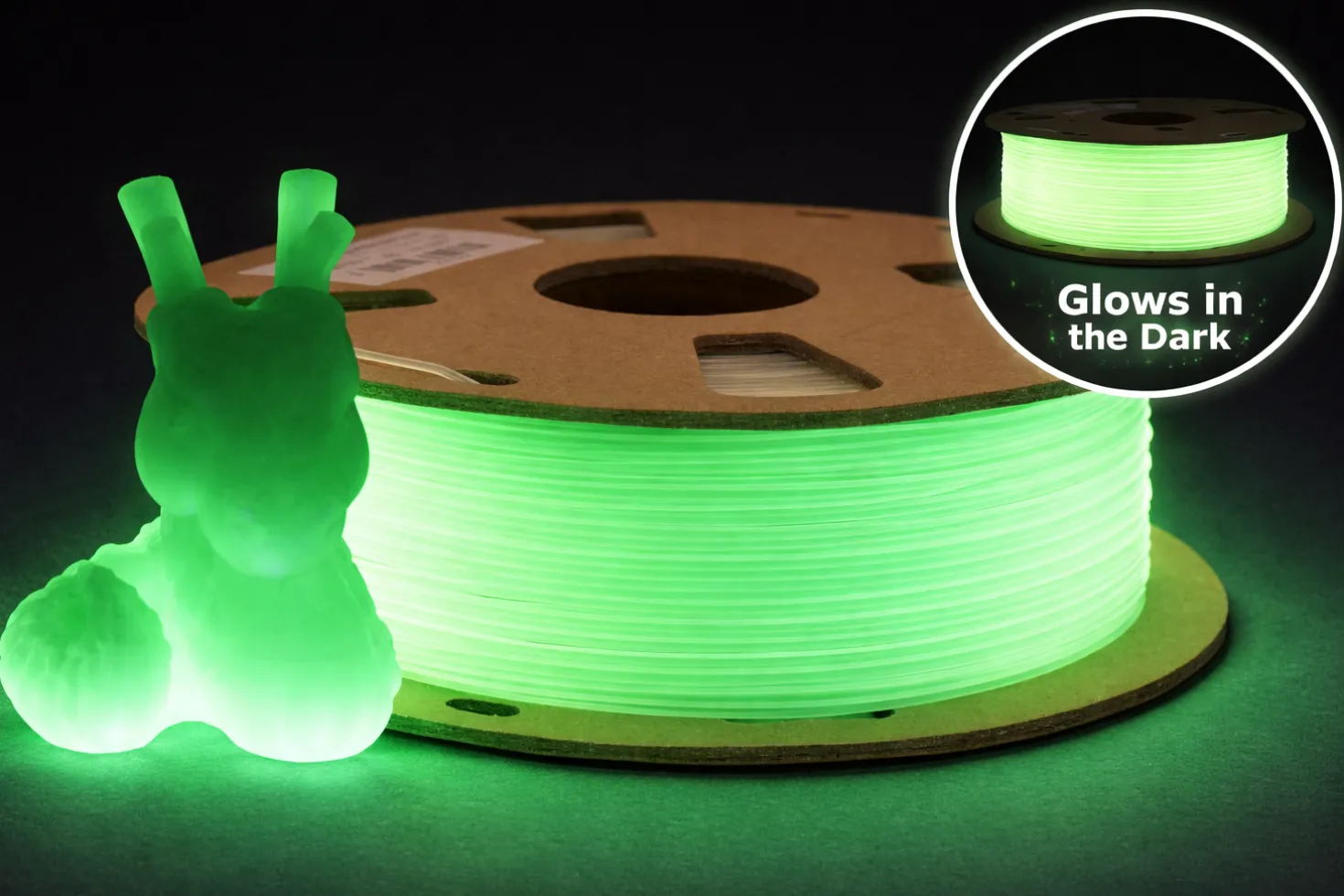 3DE Premium - PLA - Glowing Green - 1.75mm - 1kg