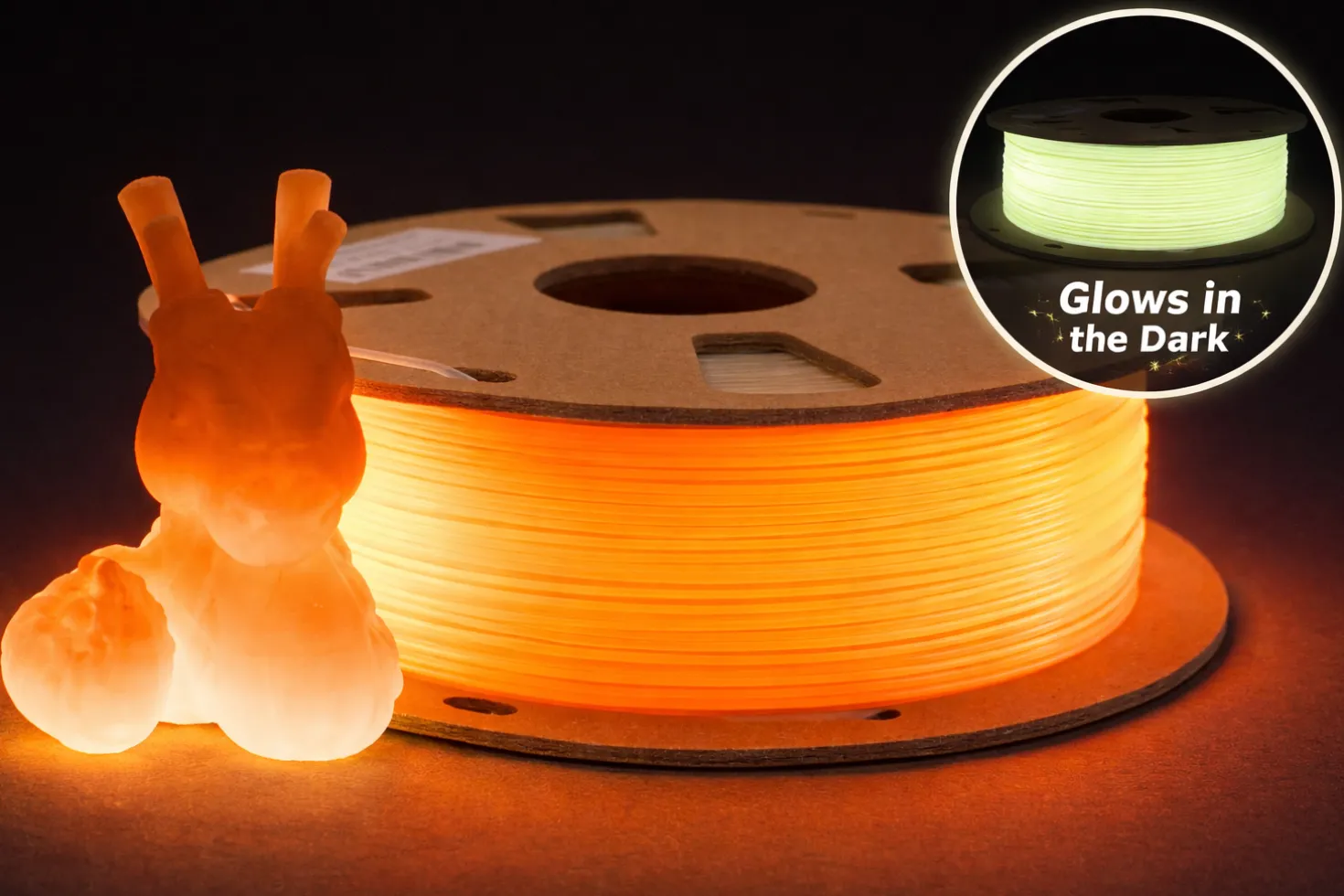 3DE Premium - PLA - Glowing Orange - 1.75mm - 1kg