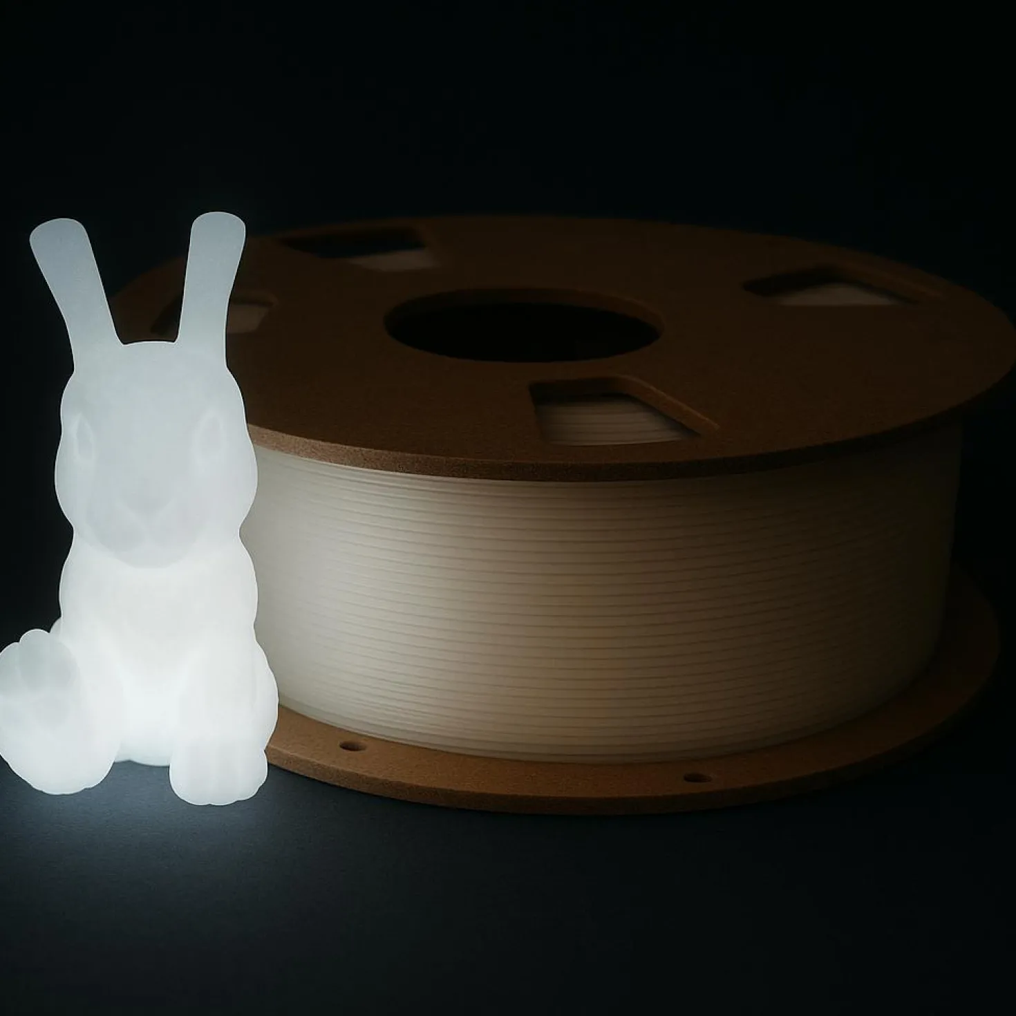 3DE Premium - PLA - Glowing White - 1.75mm - 1kg