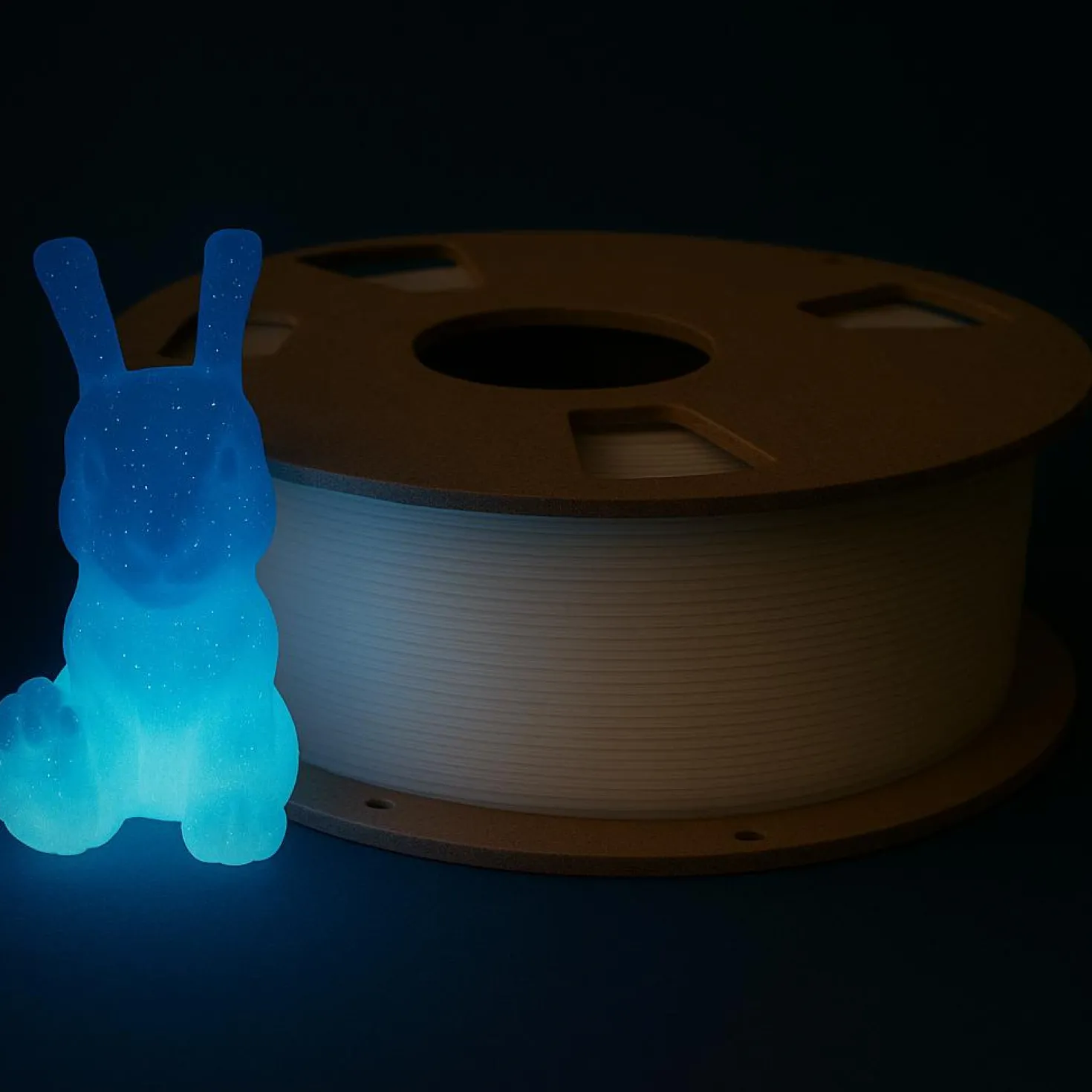 3DE Premium - PLA - Glow'n'Glitter Blue - 1.75mm - 1kg