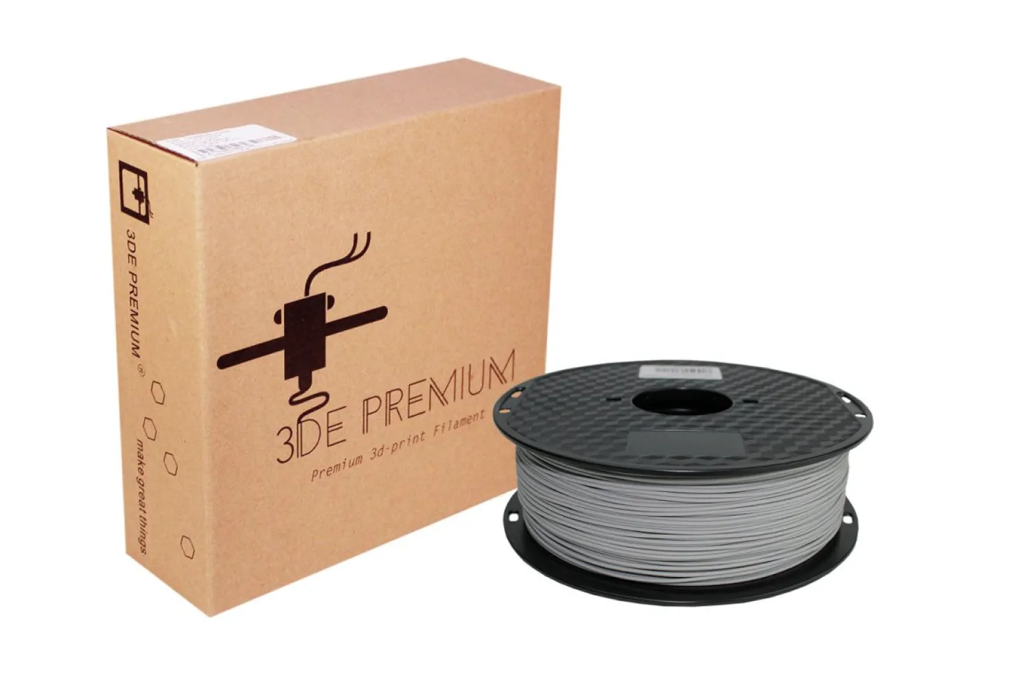 3DE Premium - PLA Matt - Cool Grey - 1.75mm - 1kg