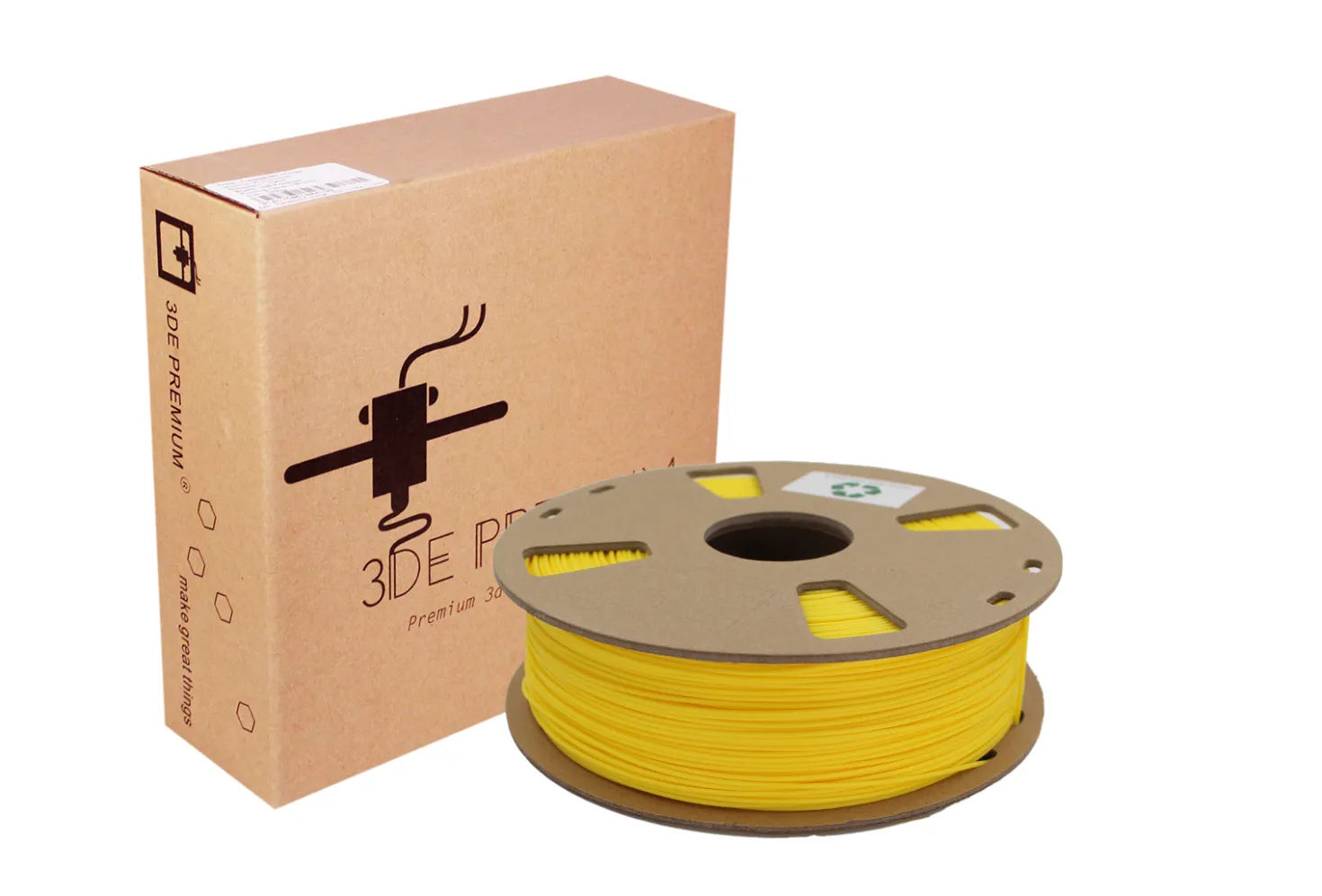3DE Premium - PLA Matt - Sun Yellow - 1.75mm - 1kg