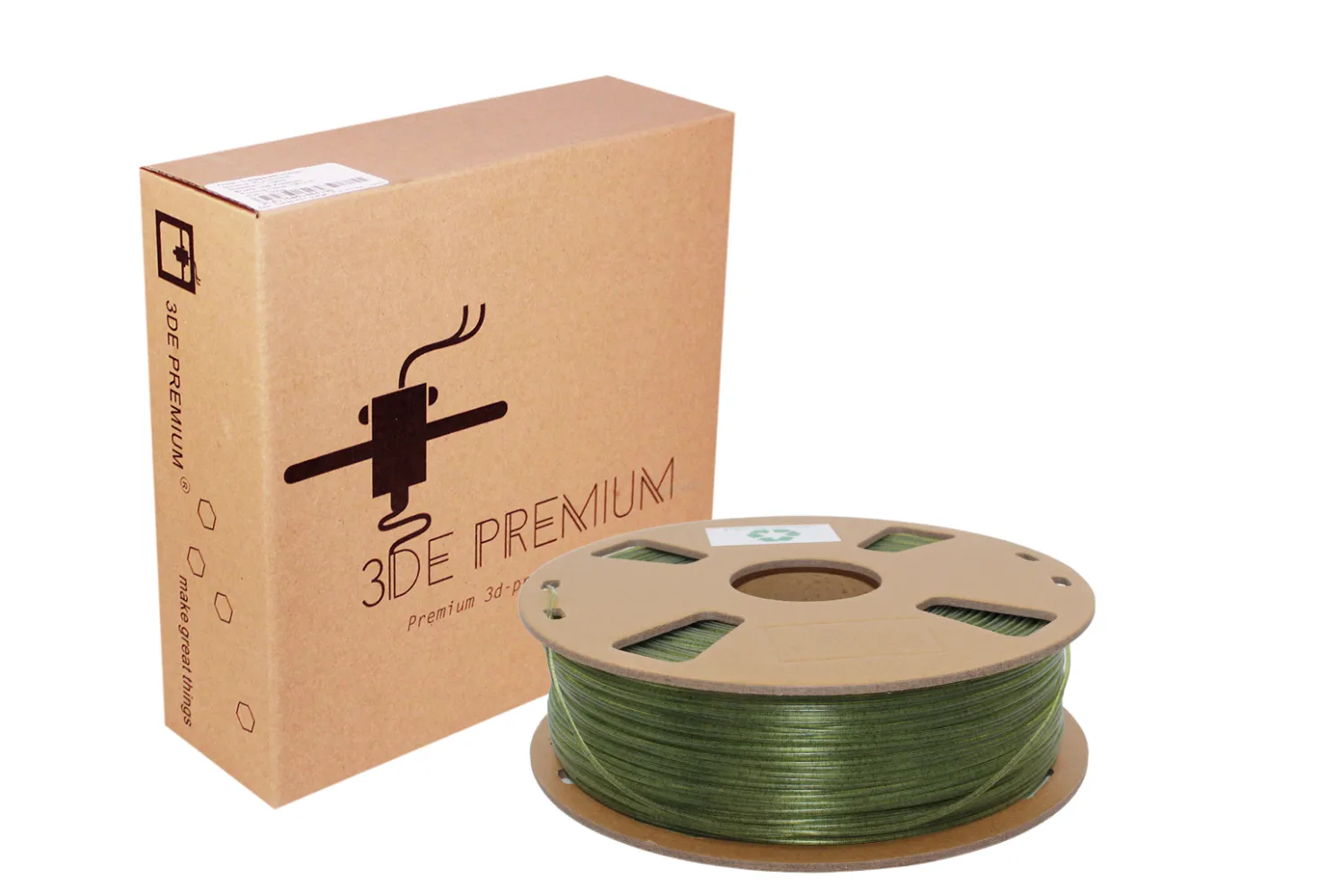 3DE Premium - PLA Seaweed - Yellow Green - 1.75mm - 1kg