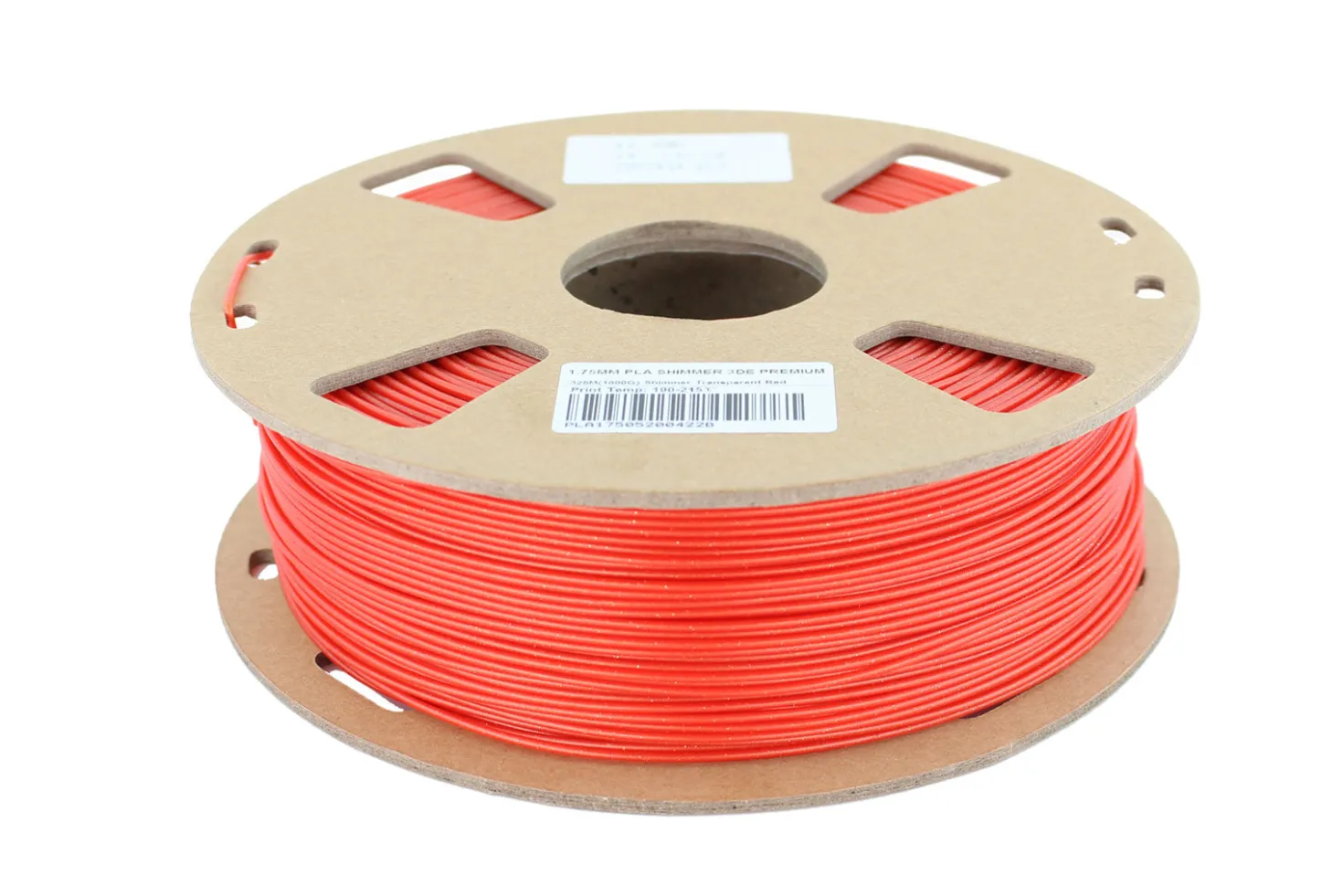 3DE Premium - PLA Shimmer - Transparent Red - 1.75mm - 1kg - Limited Edition