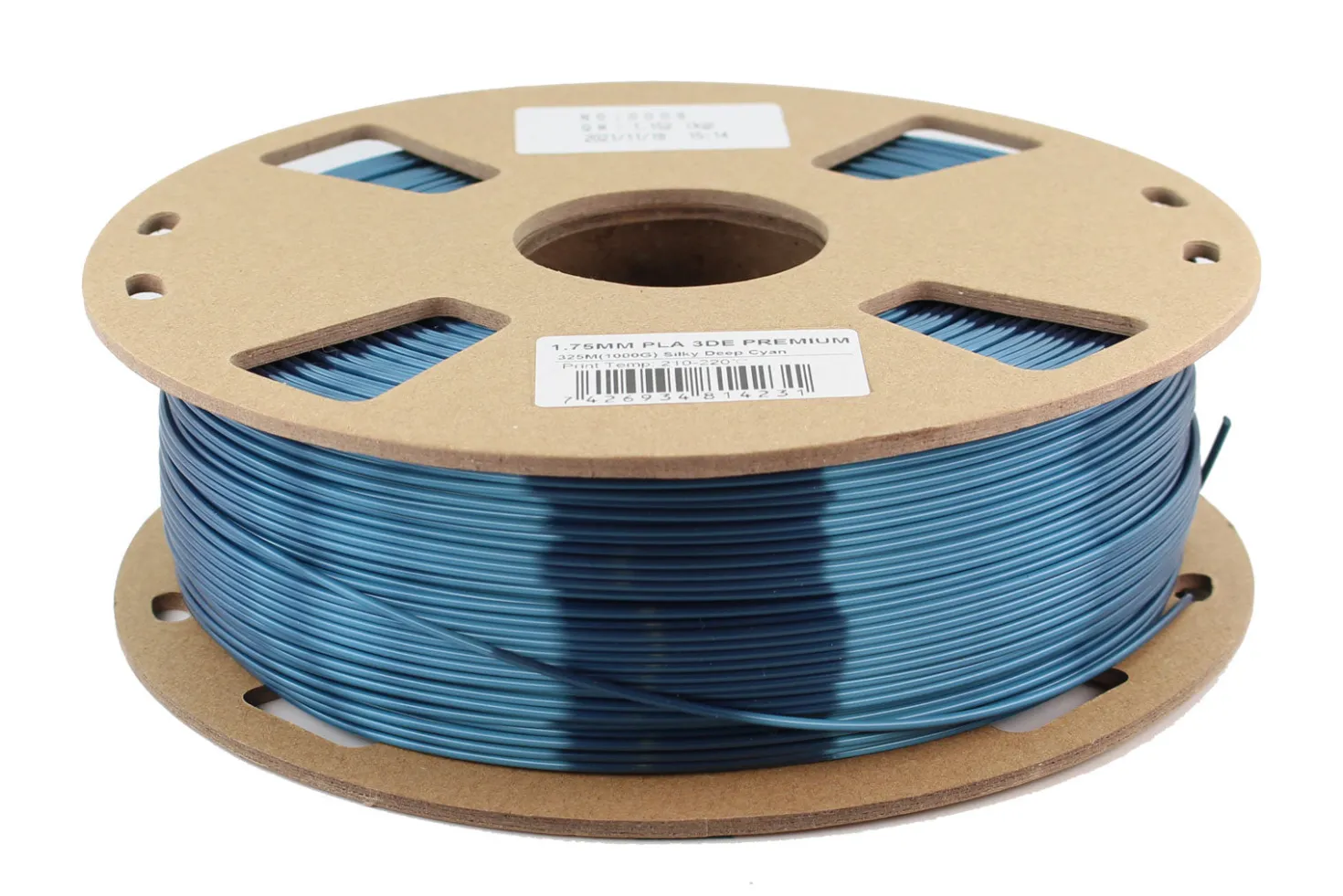 3DE Premium - PLA Silky - Deep Cyan - 1.75mm - 1kg
