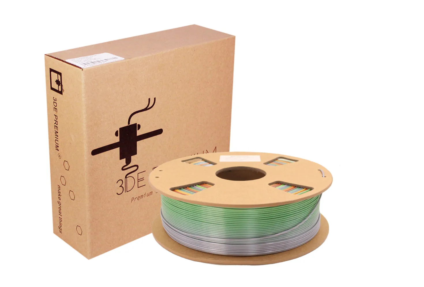 3DE Premium - PLA - Silky Rainbow Pastel - 1.75mm - 1kg