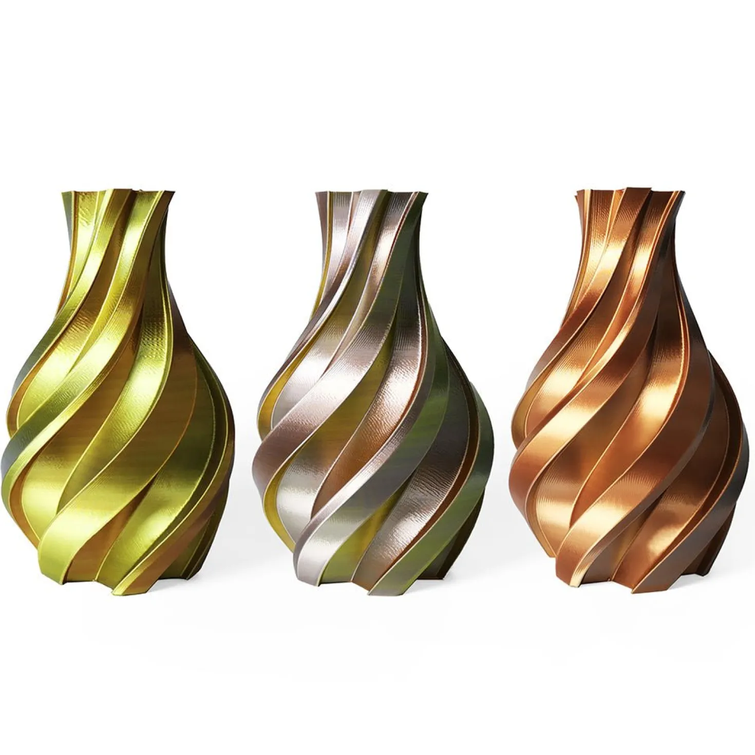 3DE Premium - PLA Silky - Tricolor Gold, Silver and Copper - 1.75mm - 1kg