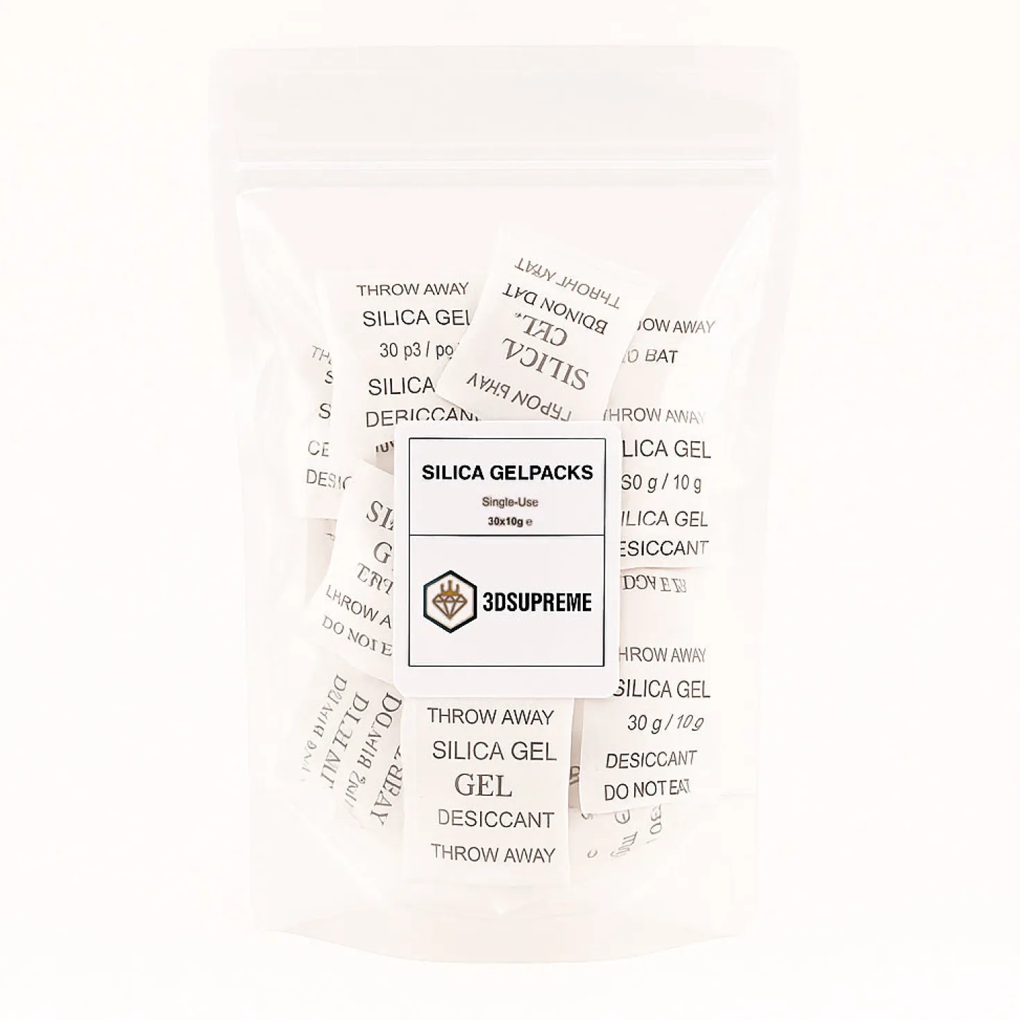 3DSUPREME - Silica Gel Packs - 30x10g - Single Use