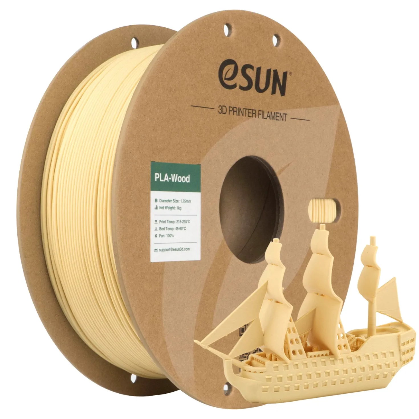 eSUN - PLA Wood - Plain Wood - 1.75mm - 1kg