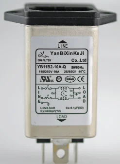 Filtered power inlet 10A 250V YB11B2- 10A-Q (IEC socket with fuse filter)