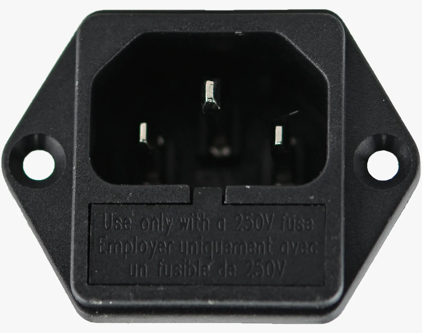 Filtered power inlet 10A 250V YB11B2- 10A-Q (IEC socket with fuse filter)