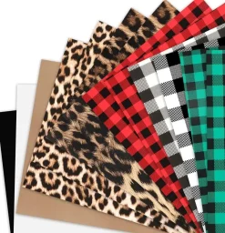 HTVRONT - (Christmas Pattern) Buffalo Plaid Heat Transfer Vinyl Sheets - 12 ark