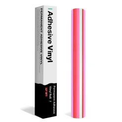 HTVRONT - Holographic Adhesive Vinyl Roll - Pink