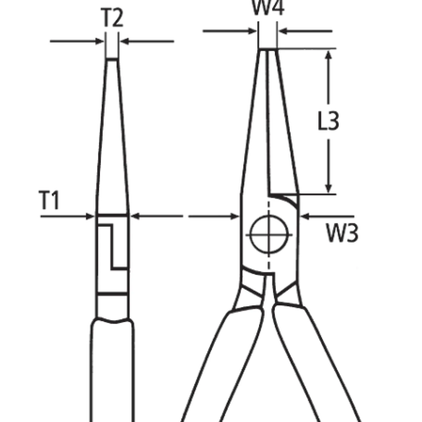 KNIPEX - Storkenæbstang lige - 200mm