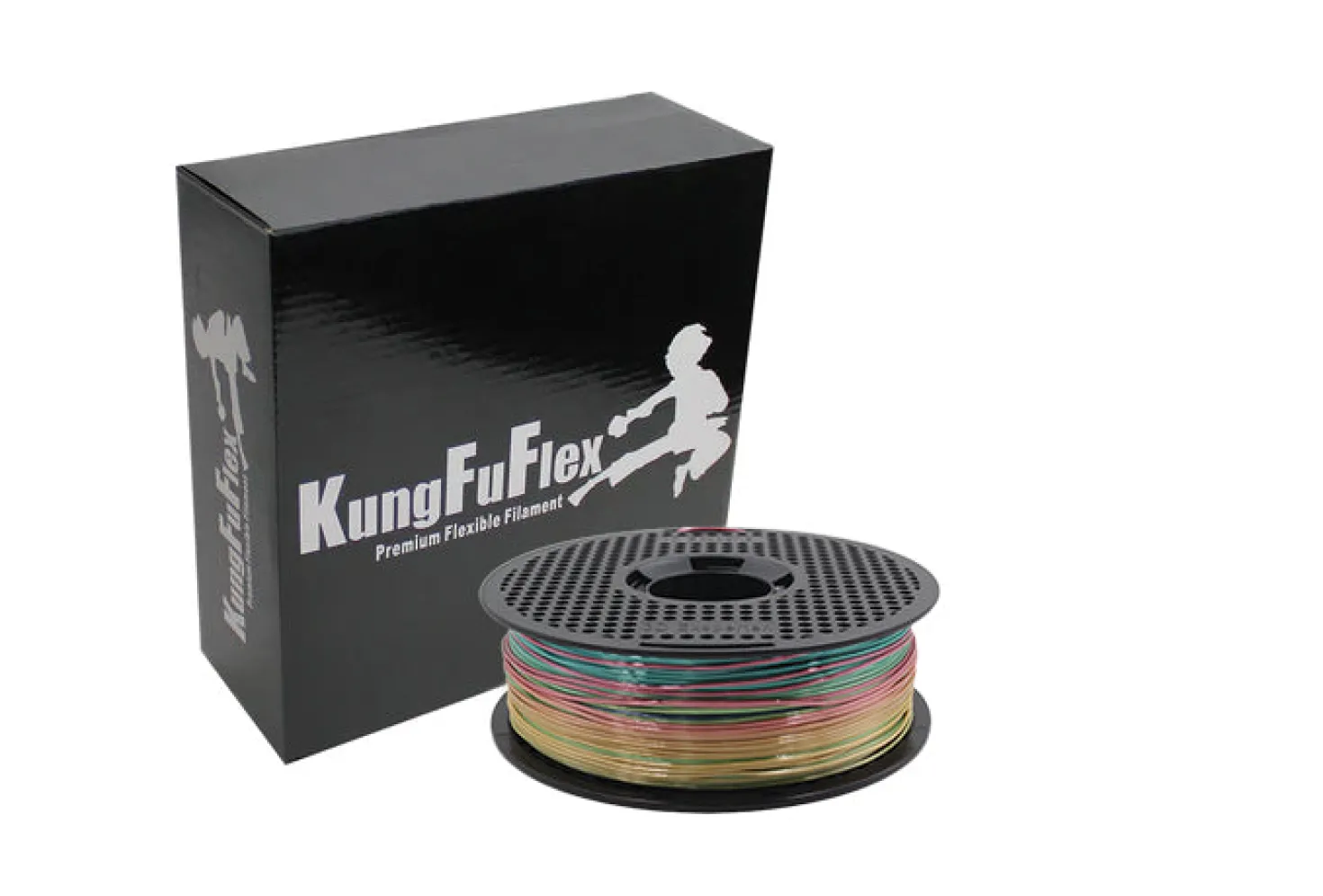 KungFuFlex - Hard Flex - 57D - Silk Rainbow - Light Color - 1.75mm - 1kg