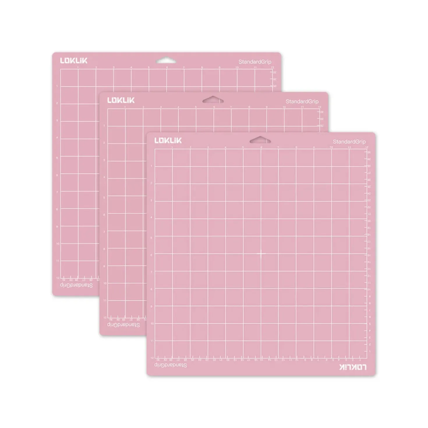 LOKLIK - Cutting Mat - Fabric Grip - Pink - 3-pack - 35.5 x 33cm