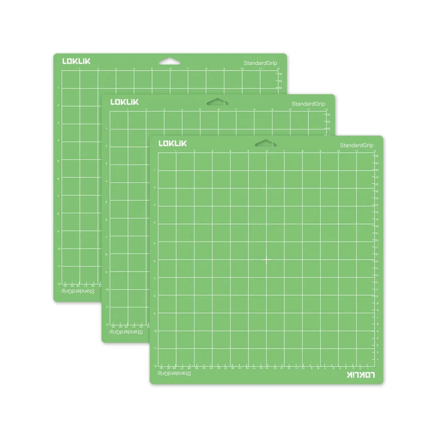 LOKLIK - Cutting Mat - Standard Grip - Green - 3-pack - 35.5 x 33cm