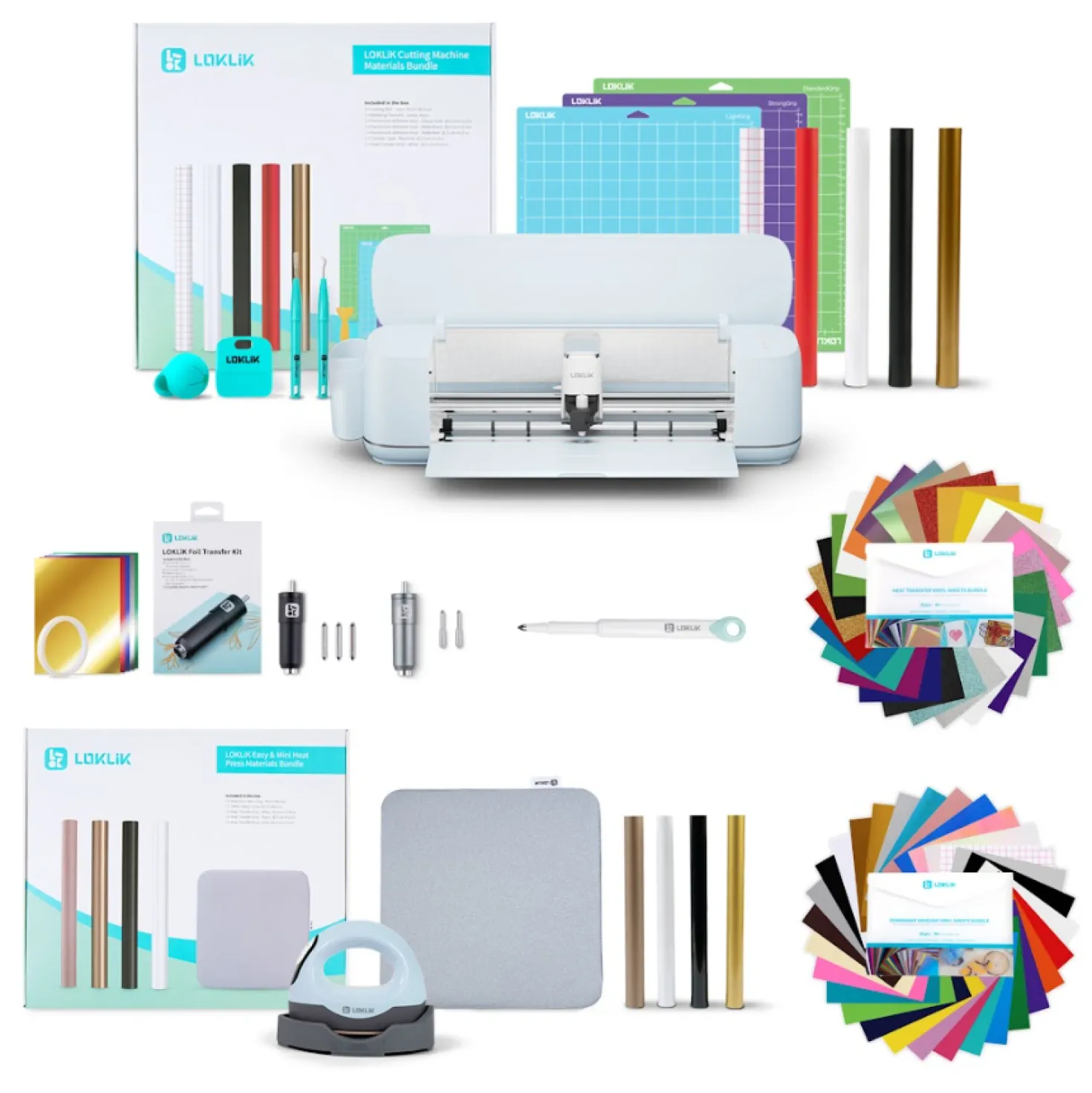 LOKLIK - Design Bundle - Daisy White - Skæreplotter, Heat Press m.m.