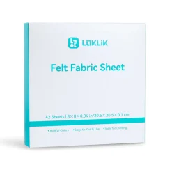 LOKLiK - Felt Sheet Bundle - 1.0mm - Mix Color - 42 Pack