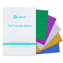LOKLiK - Foil Transfer Sheets Bundle til Sublimation m.m. - 5 Colors - 50 Pack