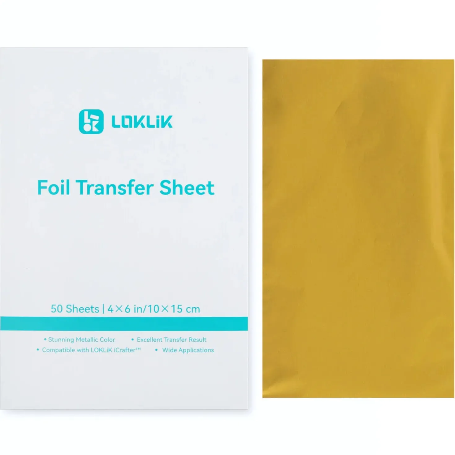 LOKLiK - Foil Transfer Sheets til Sublimation m.m. - Gold - 50 Pack