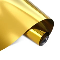 LOKLIK - Permanent Adhesive Vinyl - Mirror Metallic - Gold - 30.5cm x 180cm