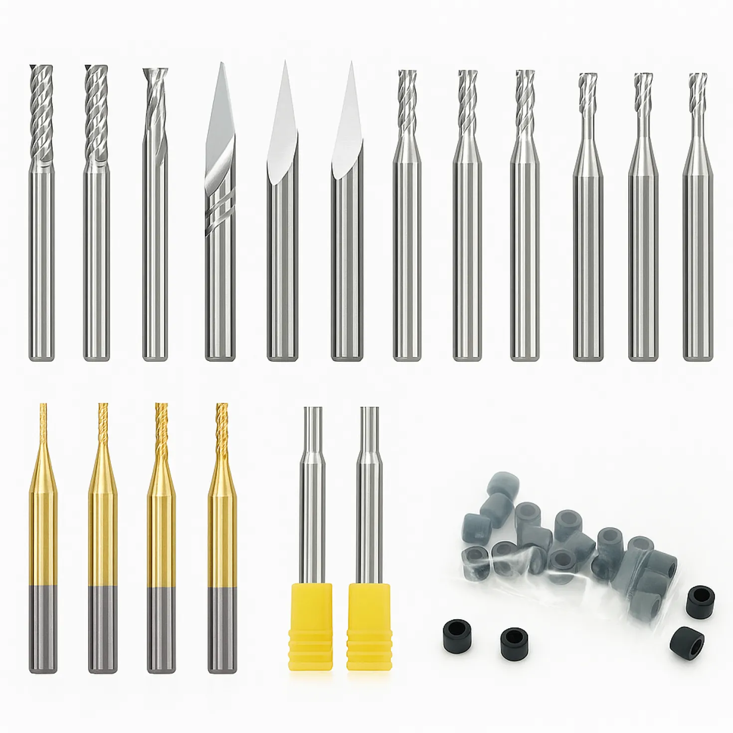 Makera - Commonly Used Milling Bit Bundle for CNC (26 Pcs)